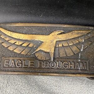 Vintage Case Eagle Brougham Belt Buckle Gold International Harvester Spec Cast